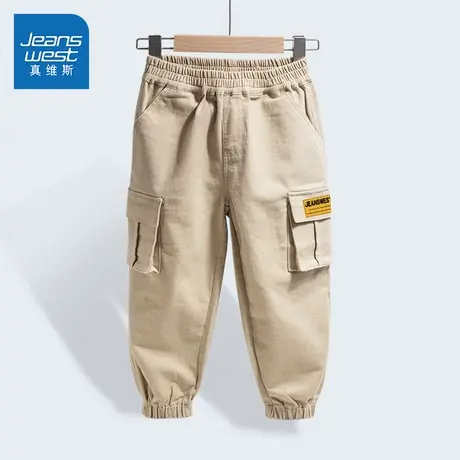 真维斯童装男童裤子春秋2025新款大童春季工装裤运动长裤儿童春装图片