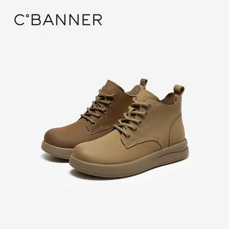 千百度复古马丁靴女款2025秋冬新款厚底美拉德增高户外踢不烂短靴图片