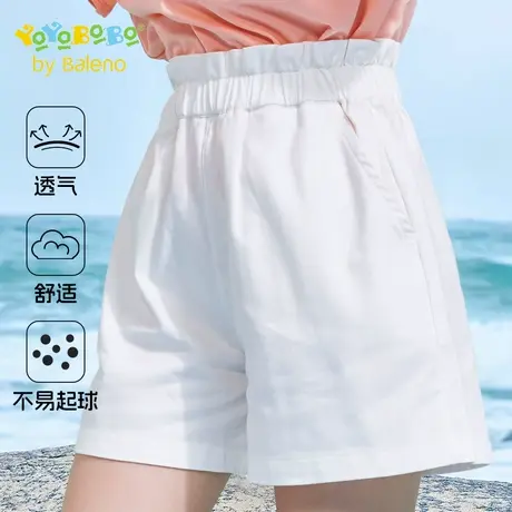 班尼路童装YBB系列女童短裤2025新款小女孩花苞腰五分裤儿童裤子商品大图