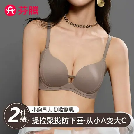 芬腾内衣女小胸聚拢显大显圆收副乳提拉防下垂无痕文胸罩2025新款商品大图