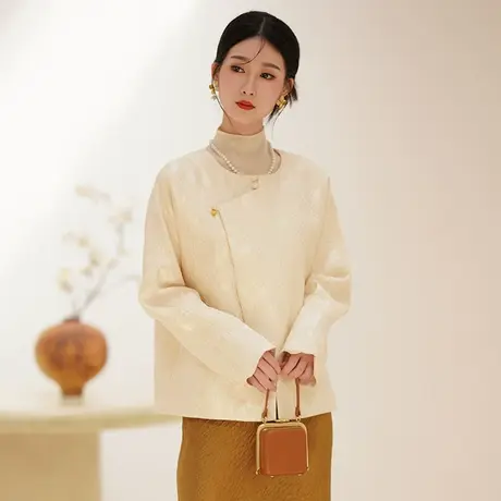 素飞新中式女装改良唐装上衣加棉薄款棉衣秋冬保暖外套宽松SU4986图片