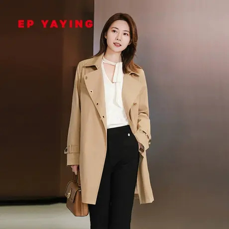 EP YAYING雅莹女装 收腰显瘦中长款风衣外套 春夏商场同款7201A图片