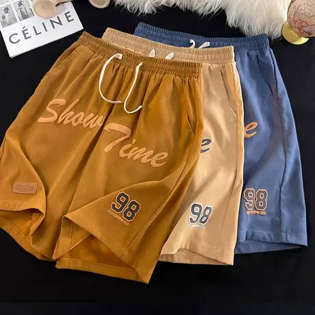 美式短裤男夏季宽松vintage五分裤潮牌潮流休闲百搭篮球运动裤子商品大图
