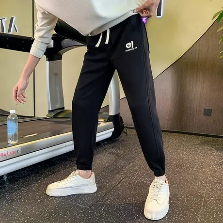 秋季新款潮流宽松卫裤小众字母INS休闲运动裤学生百搭个性束脚裤商品大图