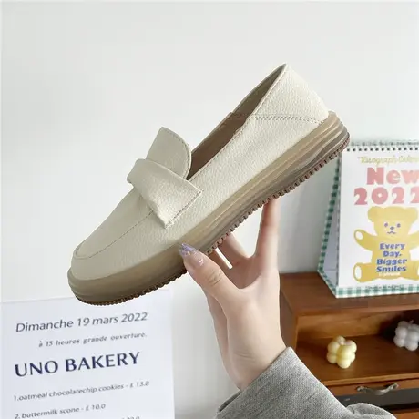 小白鞋女2024年新款外穿透气休闲百搭软底不累脚护士鞋浅口一脚蹬商品大图