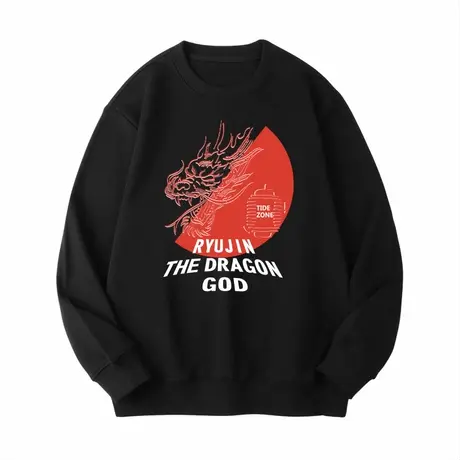 Ohlyah2024本命龙年图腾印花圆领大码卫衣男女中性款潮牌情侣外套图片