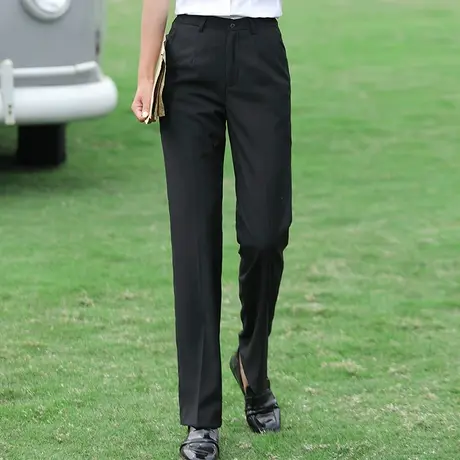 竹纤维西裤女职业工装裤银行上班正装西服工作裤西装秋季显瘦直筒图片