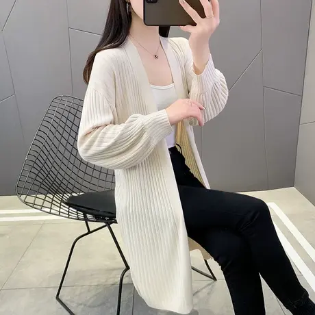 冰丝针织衫2023新款爆款女开衫外套中长款夏季薄款防晒春秋空调衫图片