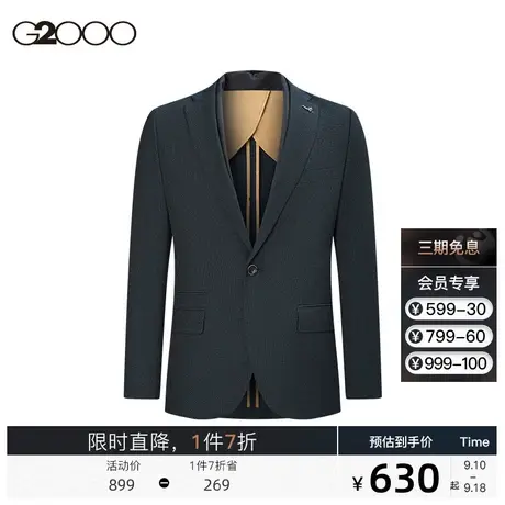 G2000男装 商场同款秋冬新款时尚剪裁暗纹面料商务通勤职场西装图片