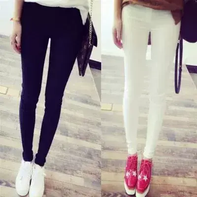 薄款高腰九分裤女夏装打底裤外穿弹力小脚裤秋紧身长裤铅笔裤子潮商品大图