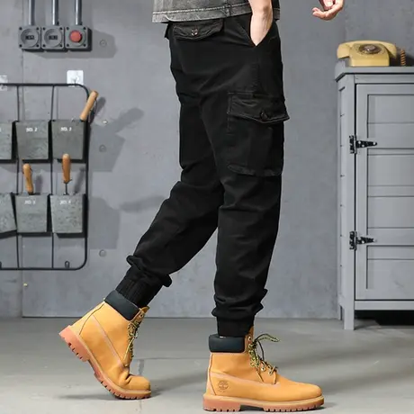 工装束脚休闲裤男士潮流冬季宽松百搭潮牌春季新款哈伦长裤子男裤商品大图