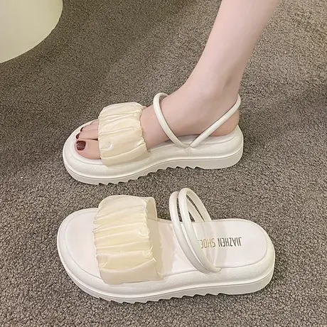 厚底拖鞋女夏外穿2023年新款两穿凉鞋时尚仙女平底温柔流行凉拖鞋商品大图