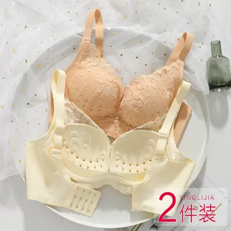 内衣女薄款聚拢小胸收副乳防下垂透气无钢圈无磁2022新款舒适文胸商品大图