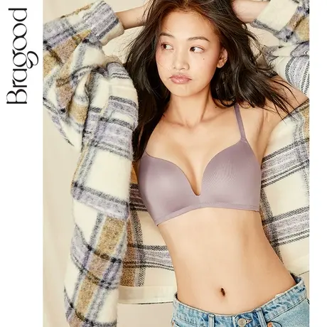 内衣女士无钢圈薄款小胸聚拢收副乳防下垂无痕少女上托文胸罩日系商品大图