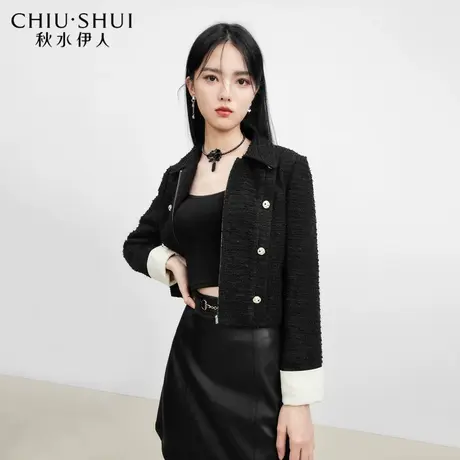 秋水伊人甜系小香风短外套2023年秋季新款显瘦休闲百搭上衣外套女图片