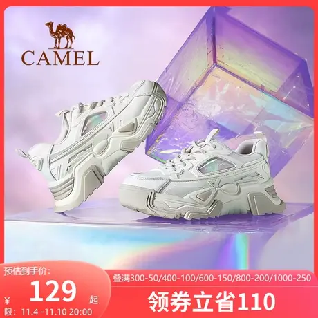 骆驼女鞋2023春季新款厚底老爹鞋女网红休闲ins运动鞋休闲鞋商品大图