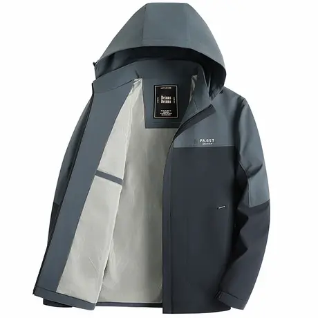 秋季中青年户外保暖冲锋衣服休闲宽松登山服男士新款夹克风衣外套商品大图