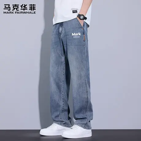 【莱赛尔天丝】马克华菲牛仔裤男士直筒2025新款夏季休闲长裤子X图片