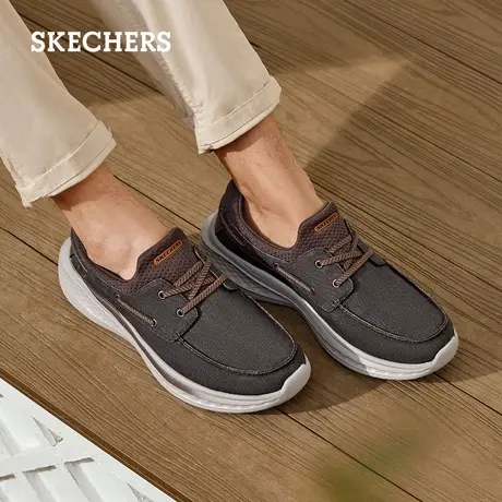 Skechers斯凯奇春季男一脚蹬健步鞋舒适百搭通勤休闲鞋舒适平底鞋商品大图