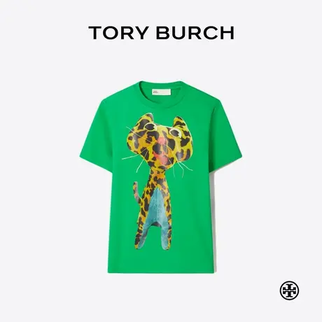 TORY BURCH 汤丽柏琦 休闲印花棉质T恤 171027图片