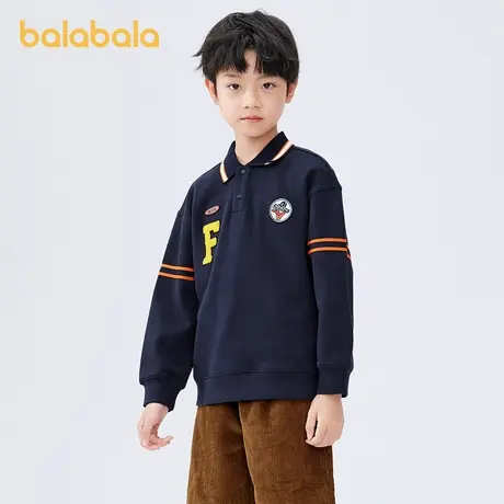 巴拉巴拉男童卫衣大童休闲POLO衫儿童宽松上衣2024秋装新款童装小图片