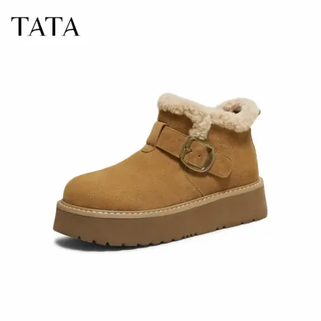 【新品试用】TATA他她冬商场同款百搭女休闲雪地靴女新款JXK01DD5商品大图