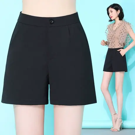 短裤女夏季薄款宽松2025新款高腰显瘦直筒西装裤阔腿休闲a字裤子图片