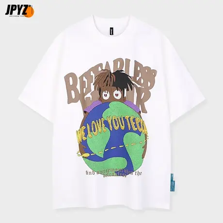 春夏季男士短袖t恤内搭重磅纯棉宽松休闲打底衫白体恤嘻哈上衣服商品大图