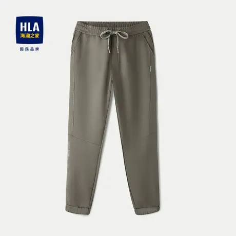 HLA/海澜之家松紧腰休闲裤2023秋季舒适锥形微弹束脚长裤男图片