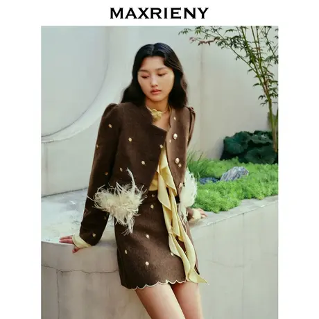 MAXRIENY宫廷复古感外套高级感24年冬高级气质感商品大图