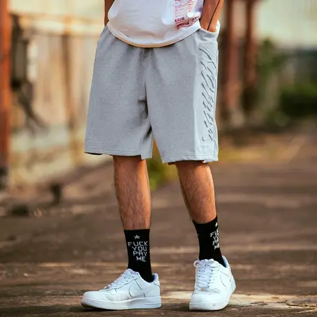 国潮运动五分裤nuthink休闲大码短裤男潮宽松潮牌ins夏外穿篮球裤图片