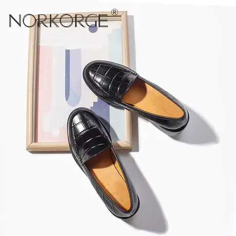 复古黑乐福鞋单鞋图片