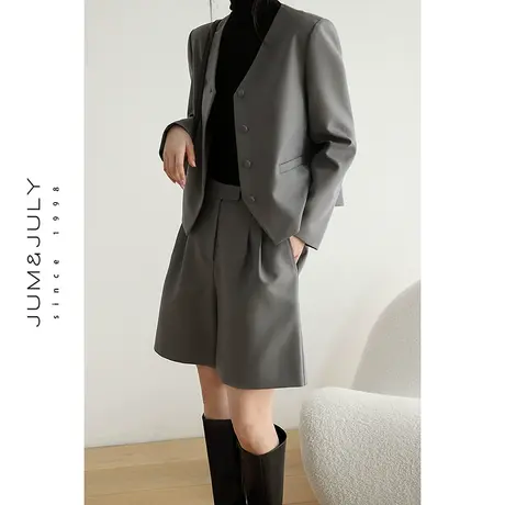 嘉茱莉2023春秋新款短款小个子西装外套女气质女神范西服上衣女图片