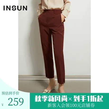 恩裳冬季新款简约轻商务减龄优雅时尚大气流行轻薄女士西裤图片