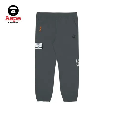 Aape旗舰店男装秋款猿颜纯色字母印花休闲束脚长裤6825XXI商品大图