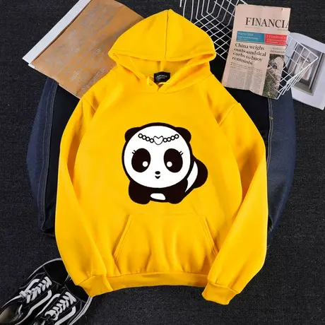 白色卫衣女连帽2023年新款加绒宽松韩版情侣装春秋冬装薄款中长款商品大图