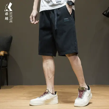 希越潮牌夏季薄款休闲短裤男士大码加肥宽松大码运动五分裤子男胖商品大图