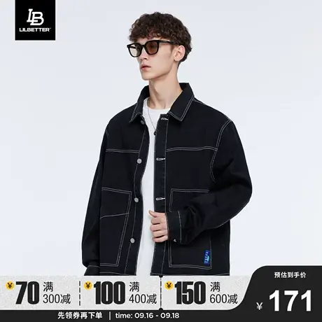 Lilbetter夹克男潮牌牛仔衣ins韩版秋装褂子男士上衣新款外套潮LB商品大图