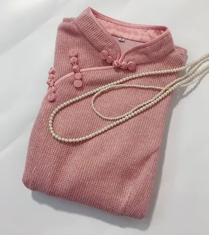 傲雪屋新秋针织复古盘扣旗袍上衣改良中国风唐装女中式小礼服美美商品大图
