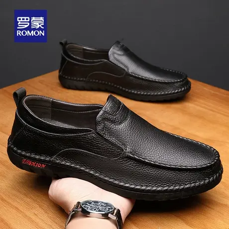 罗蒙乐福鞋男款2025新款真皮软底软面舒适不累脚上班开车豆豆鞋RM商品大图