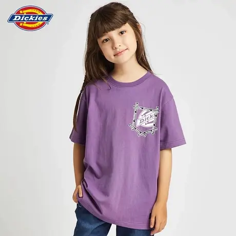 Dickies童装 男女童夏装新潮圆领字母口袋LOGO印花宽松版短袖T恤商品大图