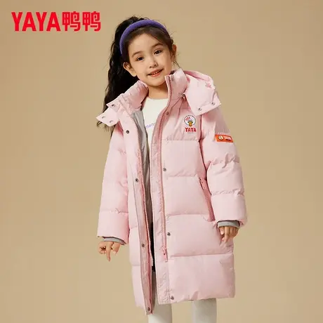 鸭鸭童装羽绒服2024冬季新款儿童宽松男女中大童中长款加厚外套商品大图