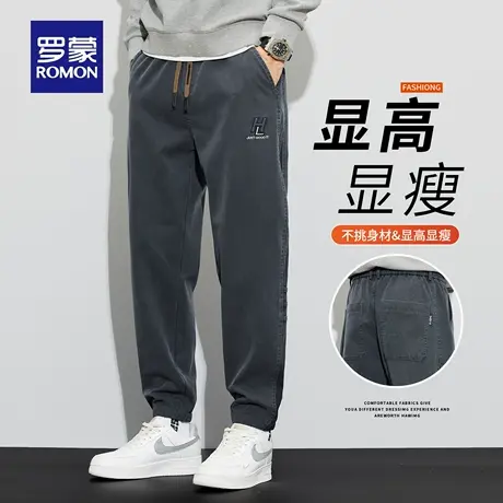 罗蒙男士休闲裤2025秋季新款工装男裤百搭宽松束脚运动长裤子N1Z商品大图