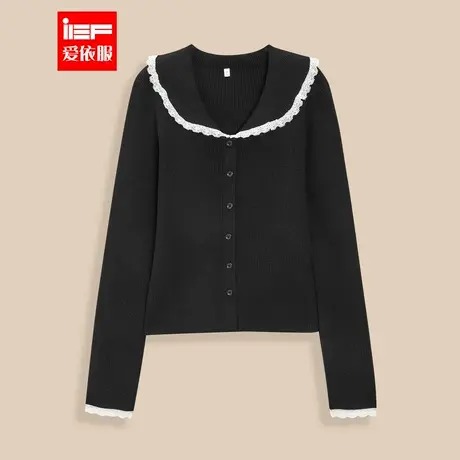 IEF/爱依服【微胖】大码女装2025秋季新款法式温柔风百搭毛织上衣商品大图
