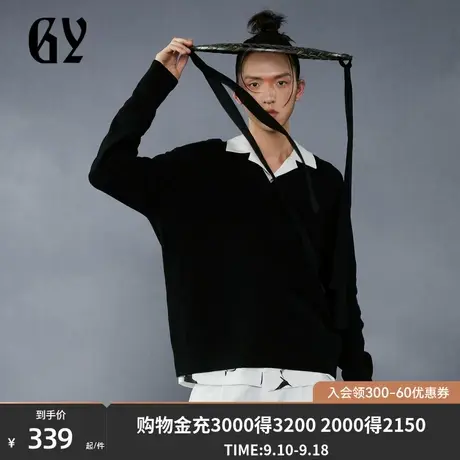 雅戈尔旗下潮流男装GY品牌秋冬季新款时尚休闲套头针织衫男商品大图