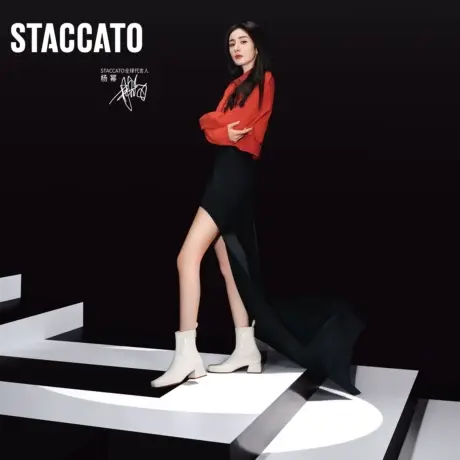 杨幂同款思加图冬季新款牛仔踢踏时装靴韩安娜呀推荐ERI01DZ3商品大图