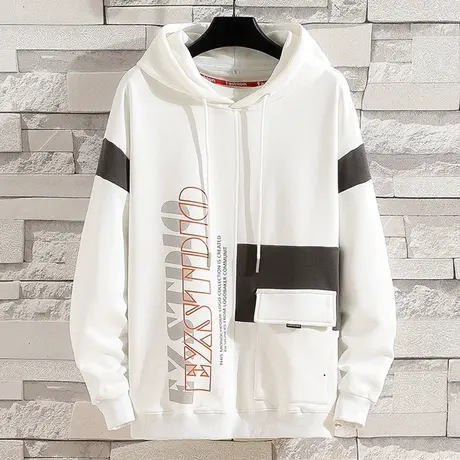 2023新款连帽卫衣男秋季男士帽衫套头长袖上衣宽松韩版运动套装潮商品大图