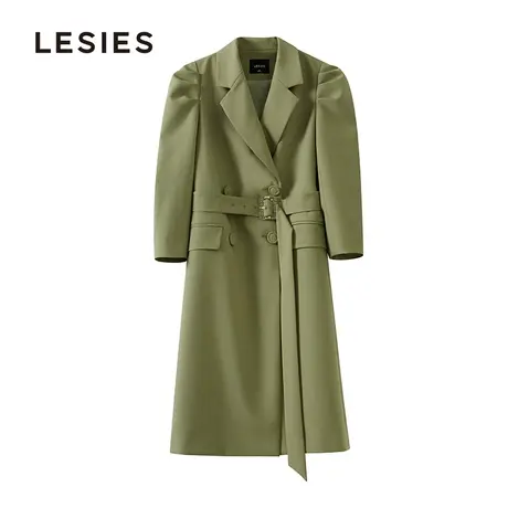 蓝色倾情秋装冬季女装新款风衣外套 线下专柜长外套1232041图片