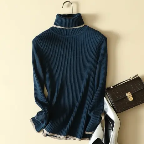 高领女士毛衣打底衫女装秋冬装2023年新款爆款洋气内搭针织上衣潮商品大图