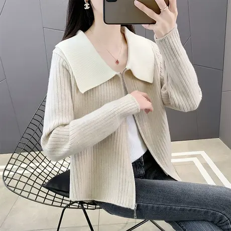 女士毛衣外套设计感女装春款2023年新款春季洋气爆款针织开衫春秋图片